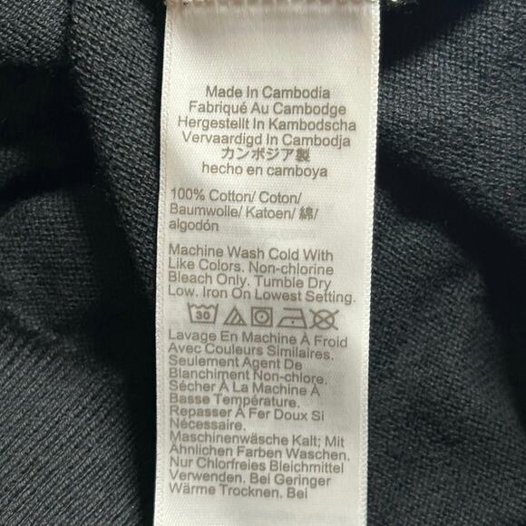 J. Crew Women's Short-Sleeve Cotton Crewneck Pullover Sweater Top Black L New - Picture 8 of 8